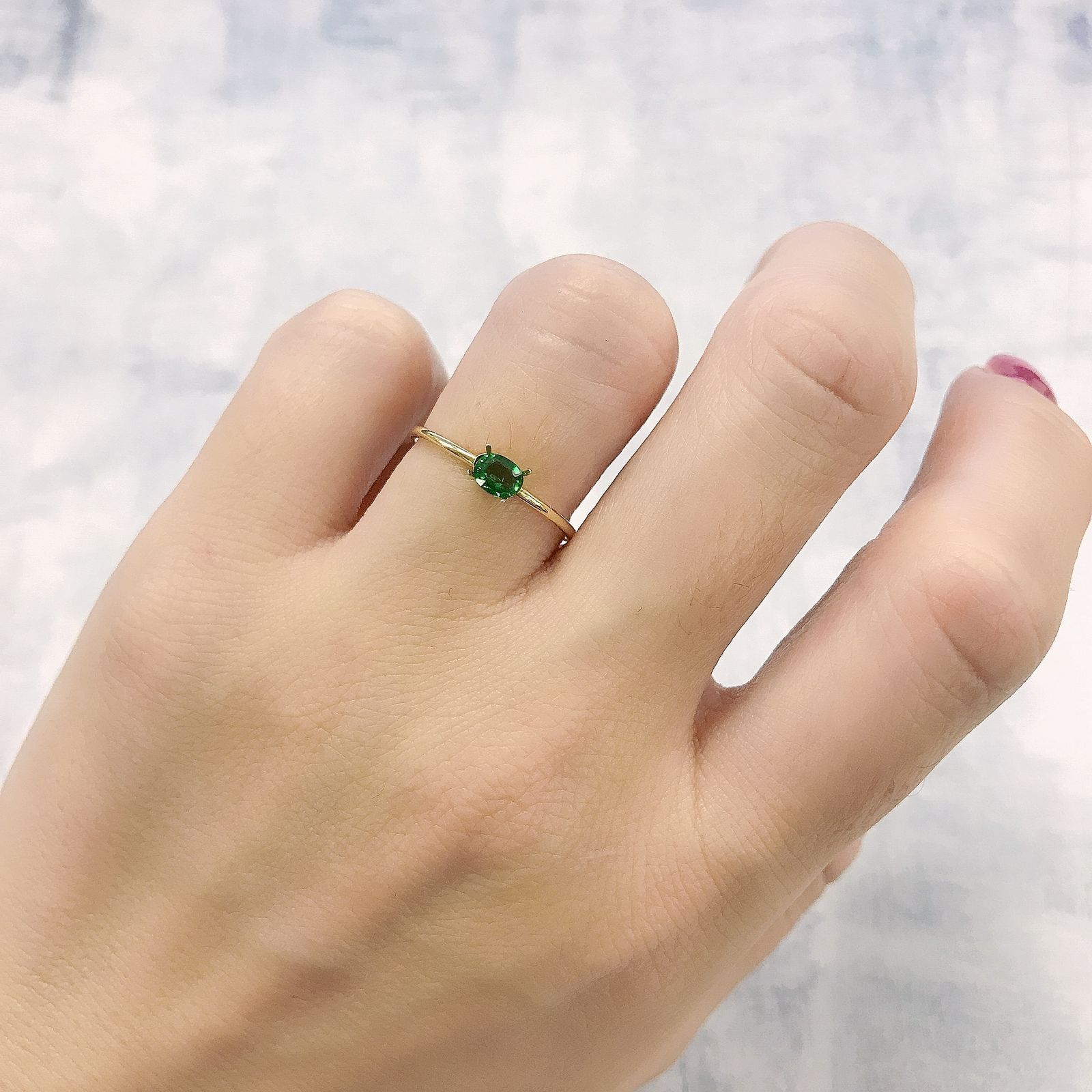 クロムトルマリン タンザニア産 0.19ct[220114170]4.3x3.3mm前後