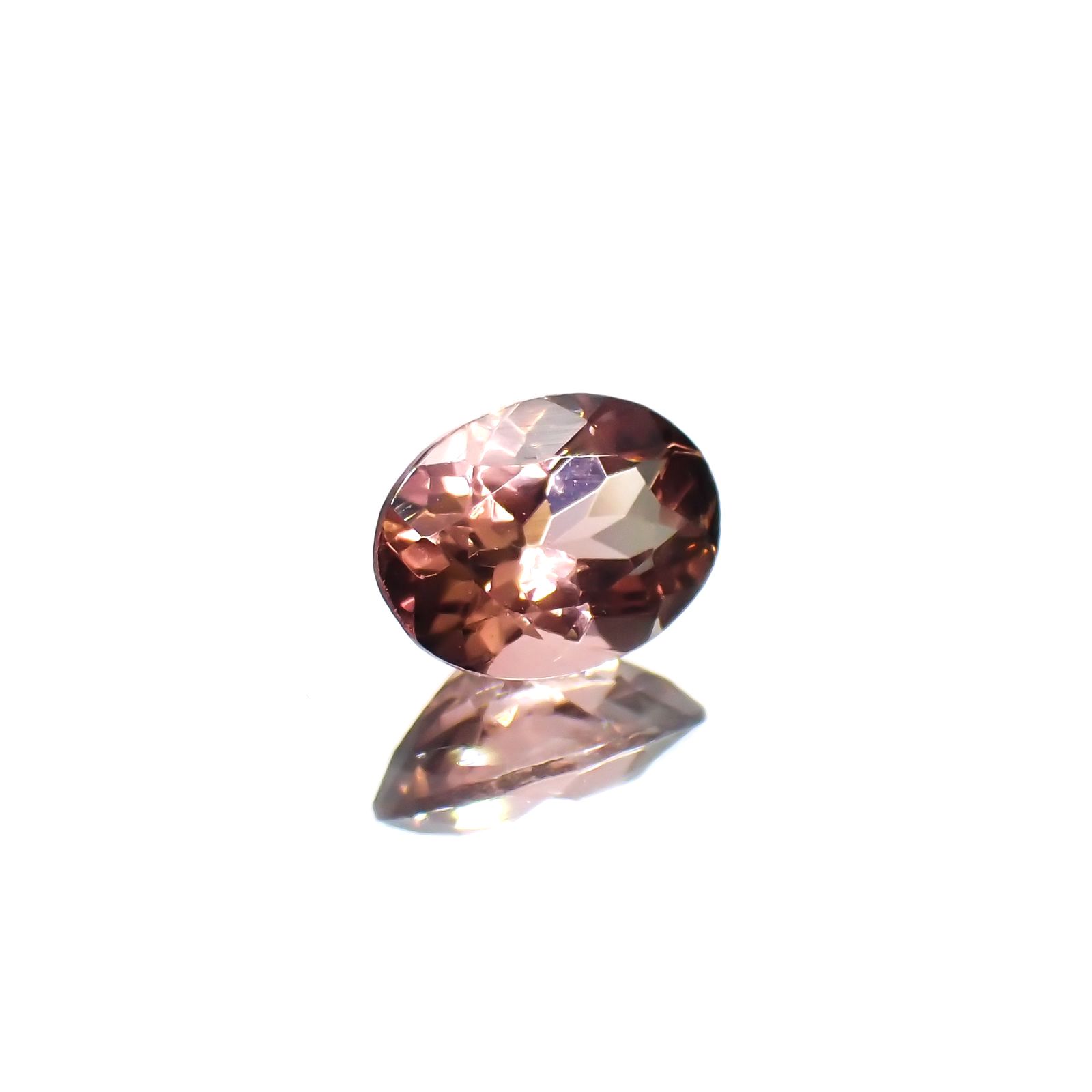 バイカラートルマリン(宝石名トルマリン)コンゴ産 1.11ct 識別済[250114995]7.8x5.8mm前後