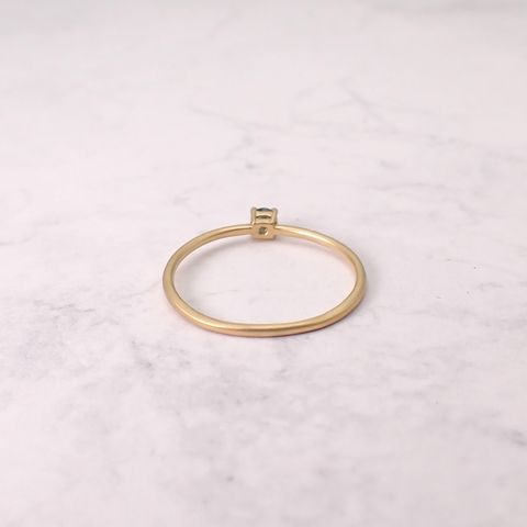 リング空枠：石留め▶アレキサンドライトキャッツアイ（お客様製作例）