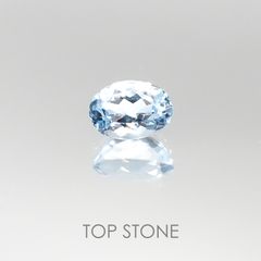 <ランダムセレクト1個販売> アクアマリン オーバルカット ブラジル産 0.70ct前後[20095572-PAC]7×4.7mm前後