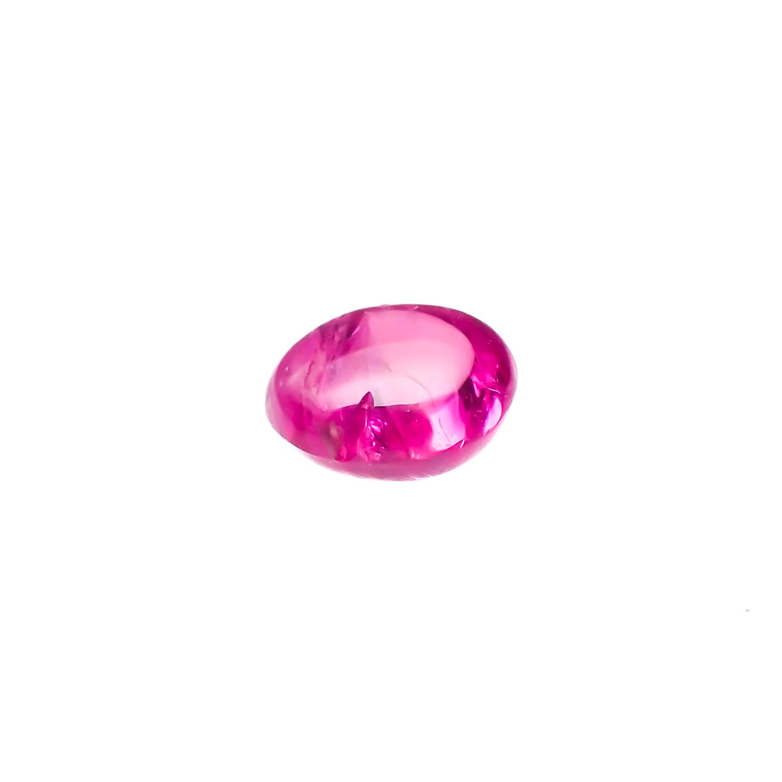 ルビー 非加熱(宝石名ルビー)ビルマ産 0.61ct 識別済[240628065]4.7x4.4mm前後