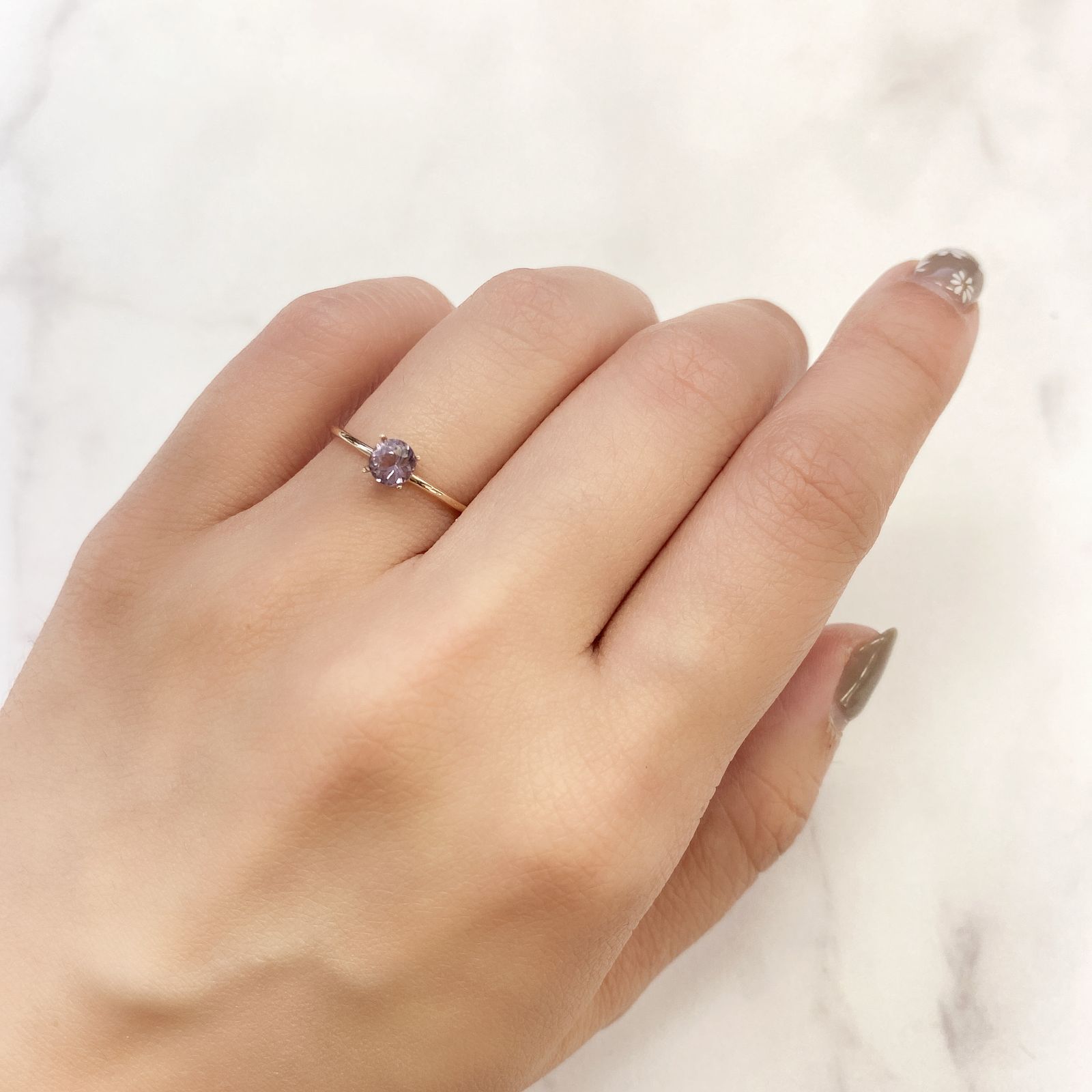 カラーシフト ピンクダイアスポア(宝石名ダイアスポア) アフガニスタン産 0.41ct 識別済[210912437]4.5×4.5mm前後