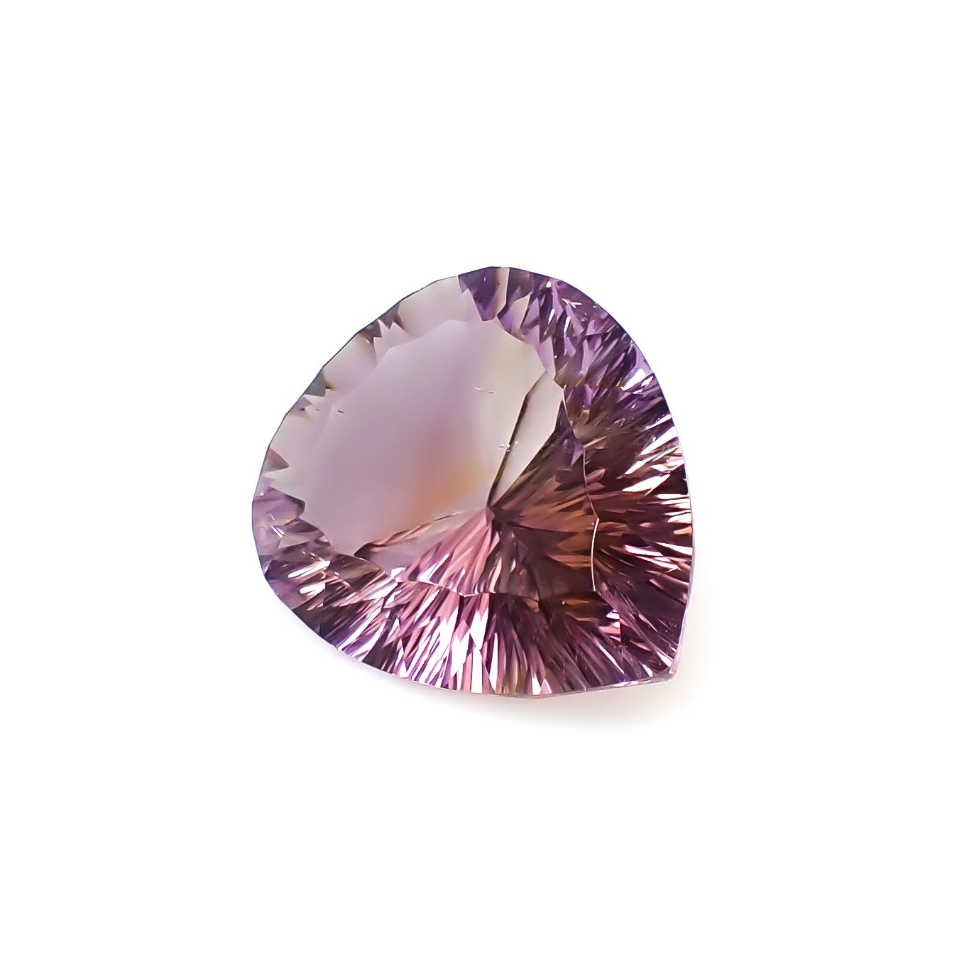 ◇コンケーブカット◇アメトリン ボリビア/ブラジル産 42.44ct [250129784]28.4x24.2mm前後