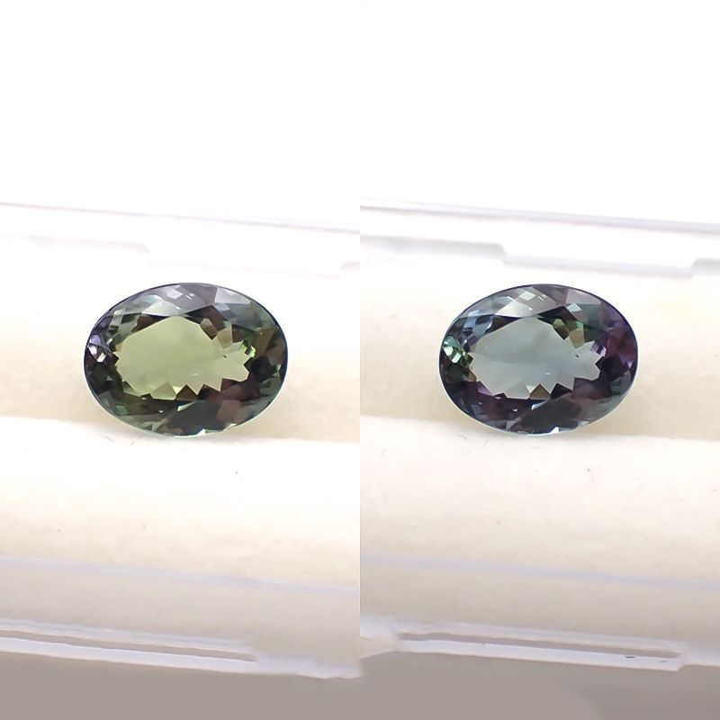バイカラータンザナイト(宝石名ゾイサイト)タンザニア産 2.00ct 識別済[221119005]9.3x7mm前後