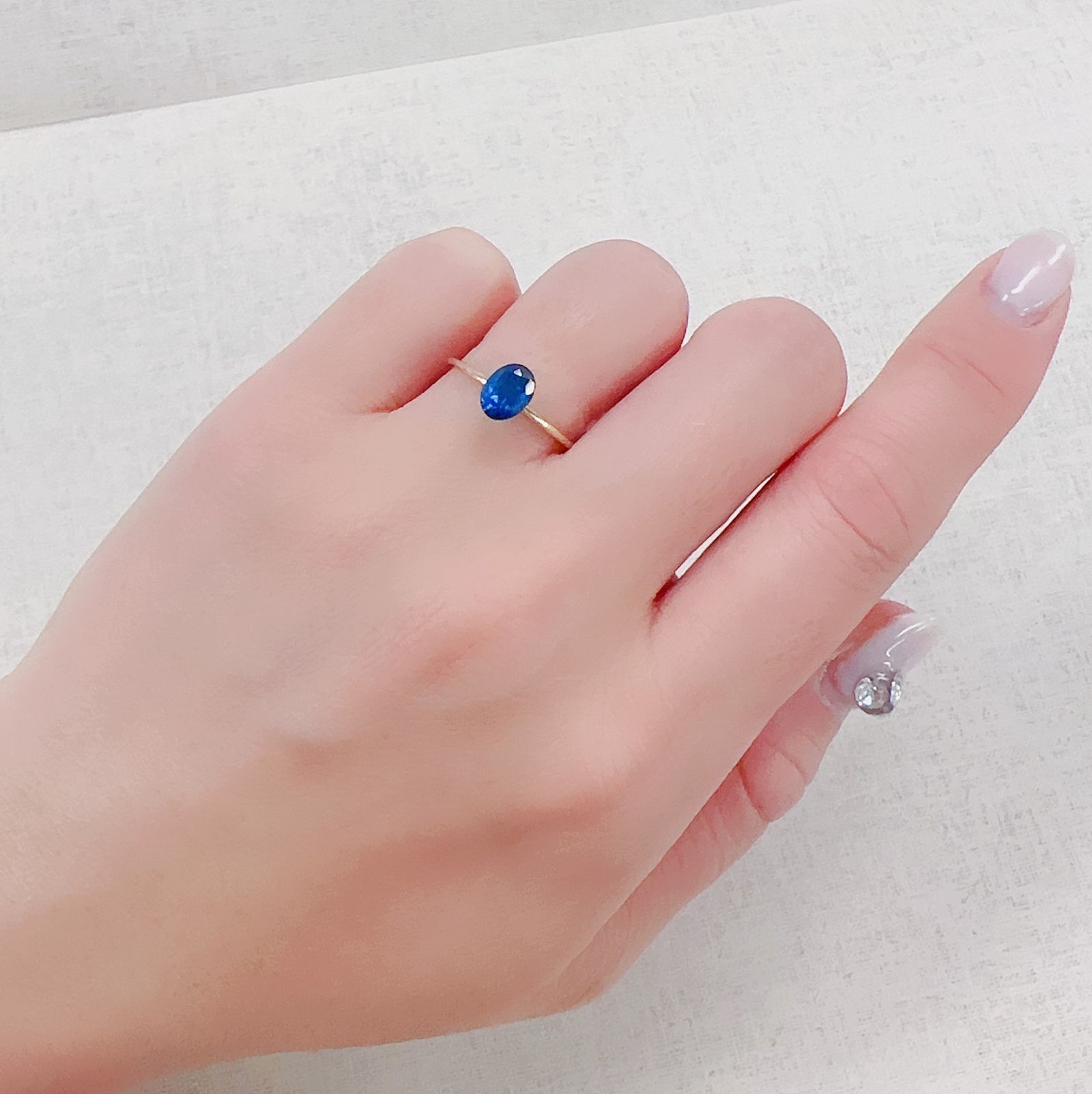 ディープブルーアパタイト  マダガスカル産 0.90ct[230421660]6.8x5mm前後