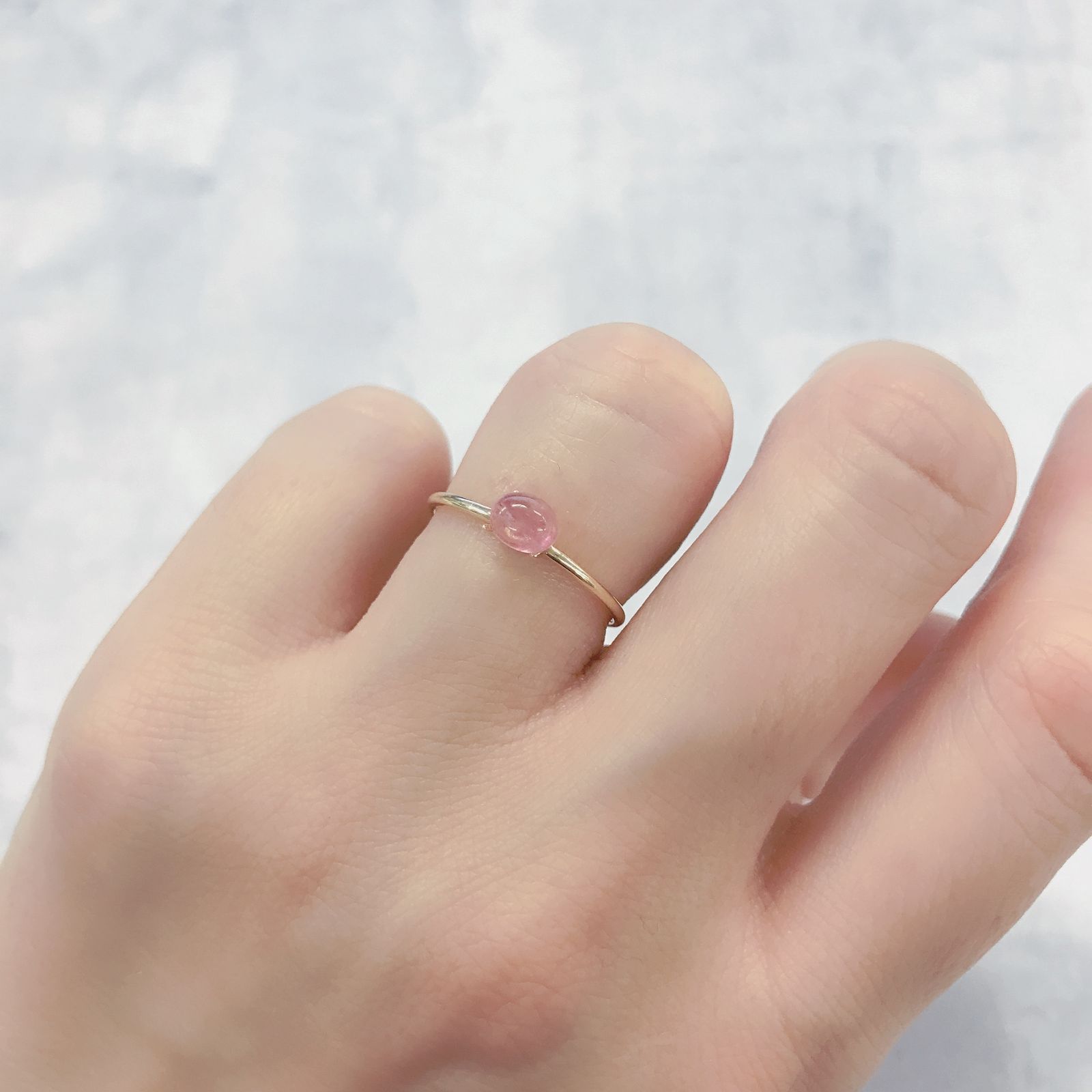 ペツォッタイトキャッツアイ(ラズベリル)(宝石名ペツォッタイト・キャッツアイ)マダガスカル産 0.530ct ソ付(彩珠)[220114355]5x4mm前後