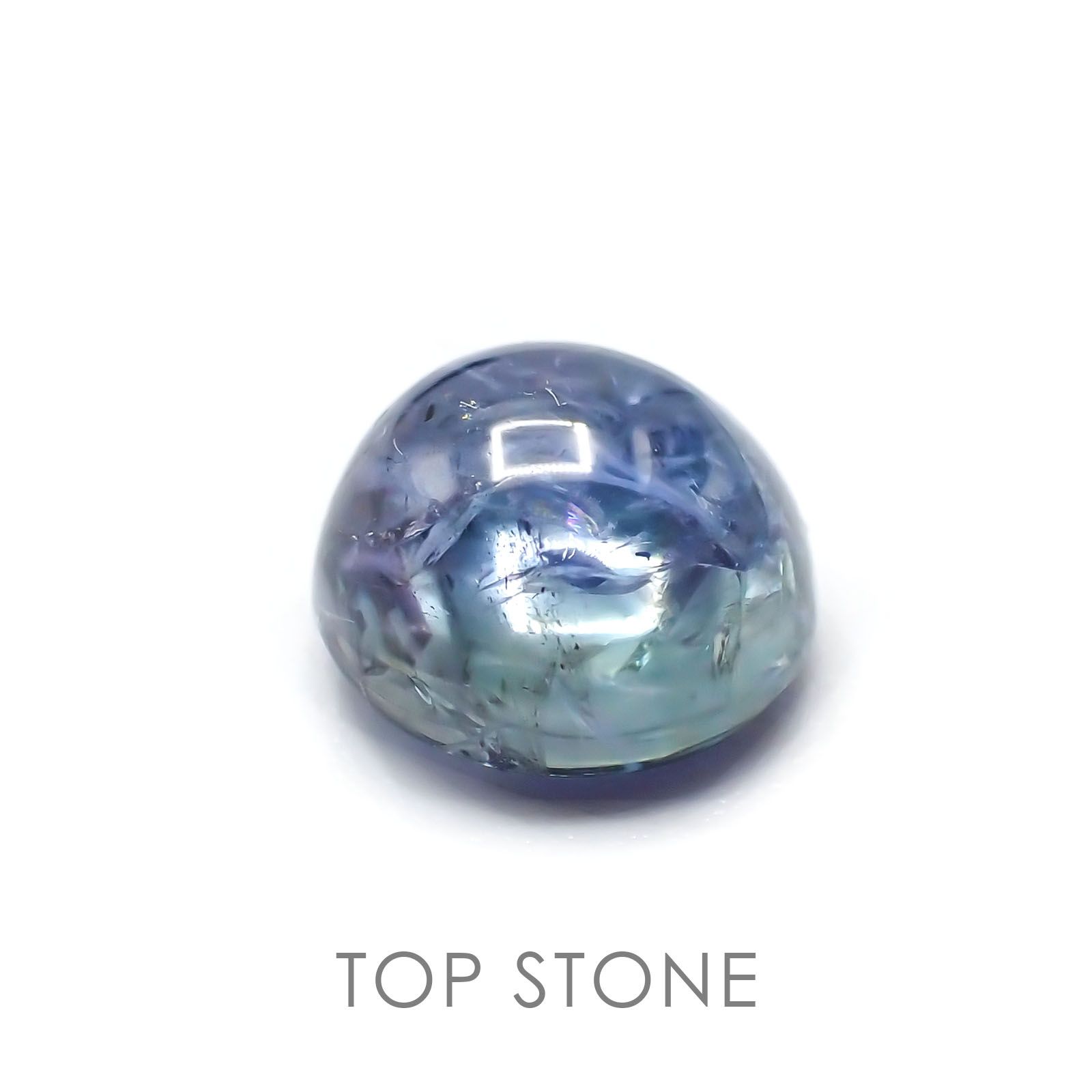 バイカラータンザナイト(ゾイサイト) 非加熱 タンザニア産 ルース 2.71ct[21038539]7.9×7.8mm前後