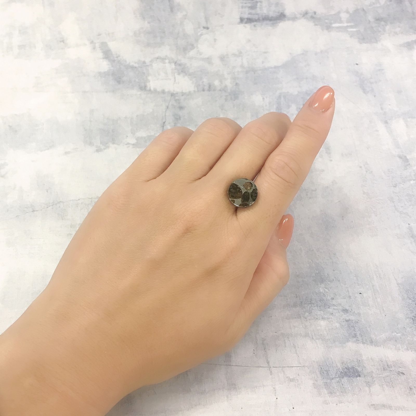 パラサイト隕石Sericho トリプレット 発見地：ケニア 4.17ct[220817530]12.2x12.1mm前後