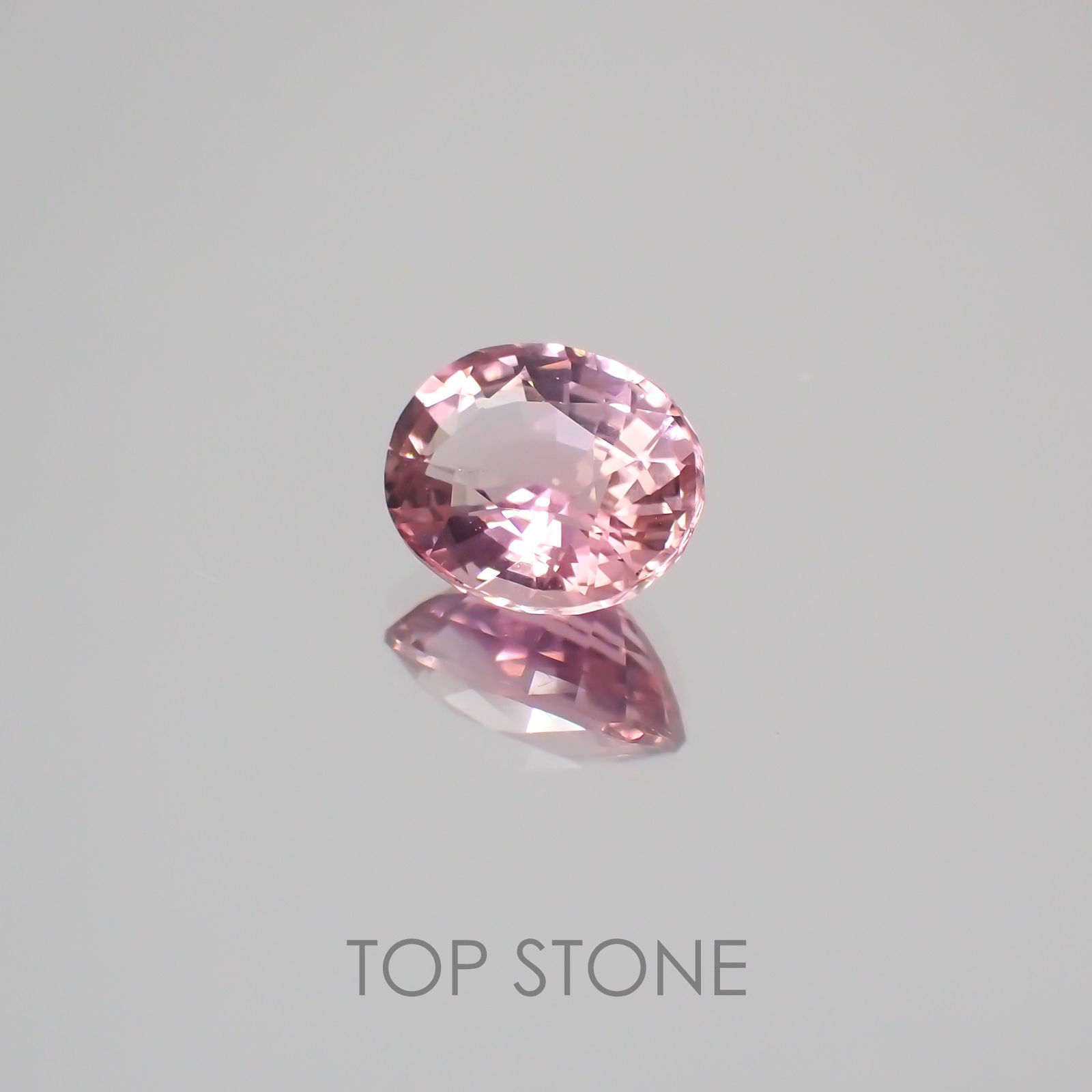 ピンクトルマリン パパラチャカラー(宝石名ピンク・トルマリン) ルワンダ産 1.11ct 識別済[21039969]7.3×5.9mm前後