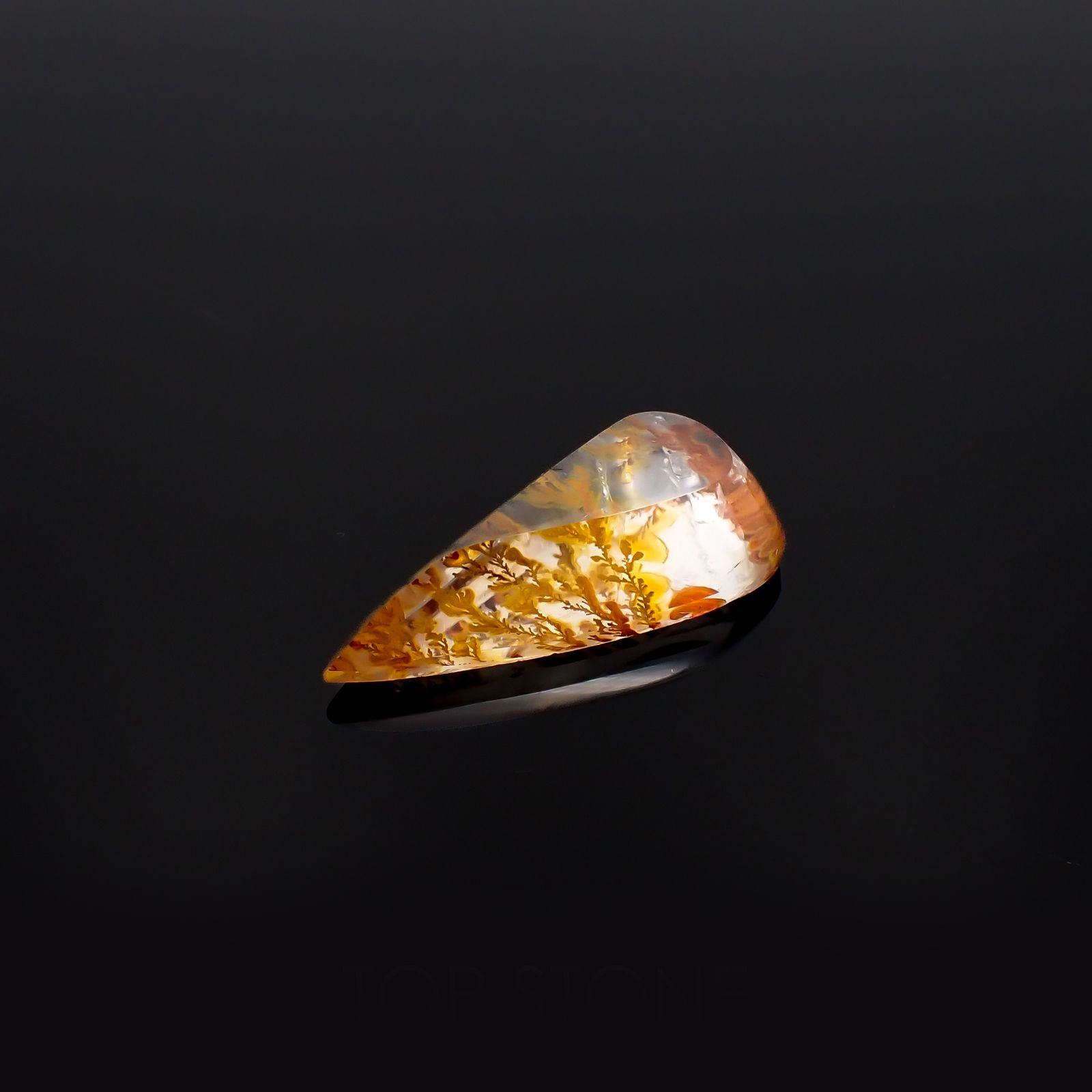 レッドデンドリチッククォーツ ブラジル産 13.47ct[230321121]26.2x13.5mm前後