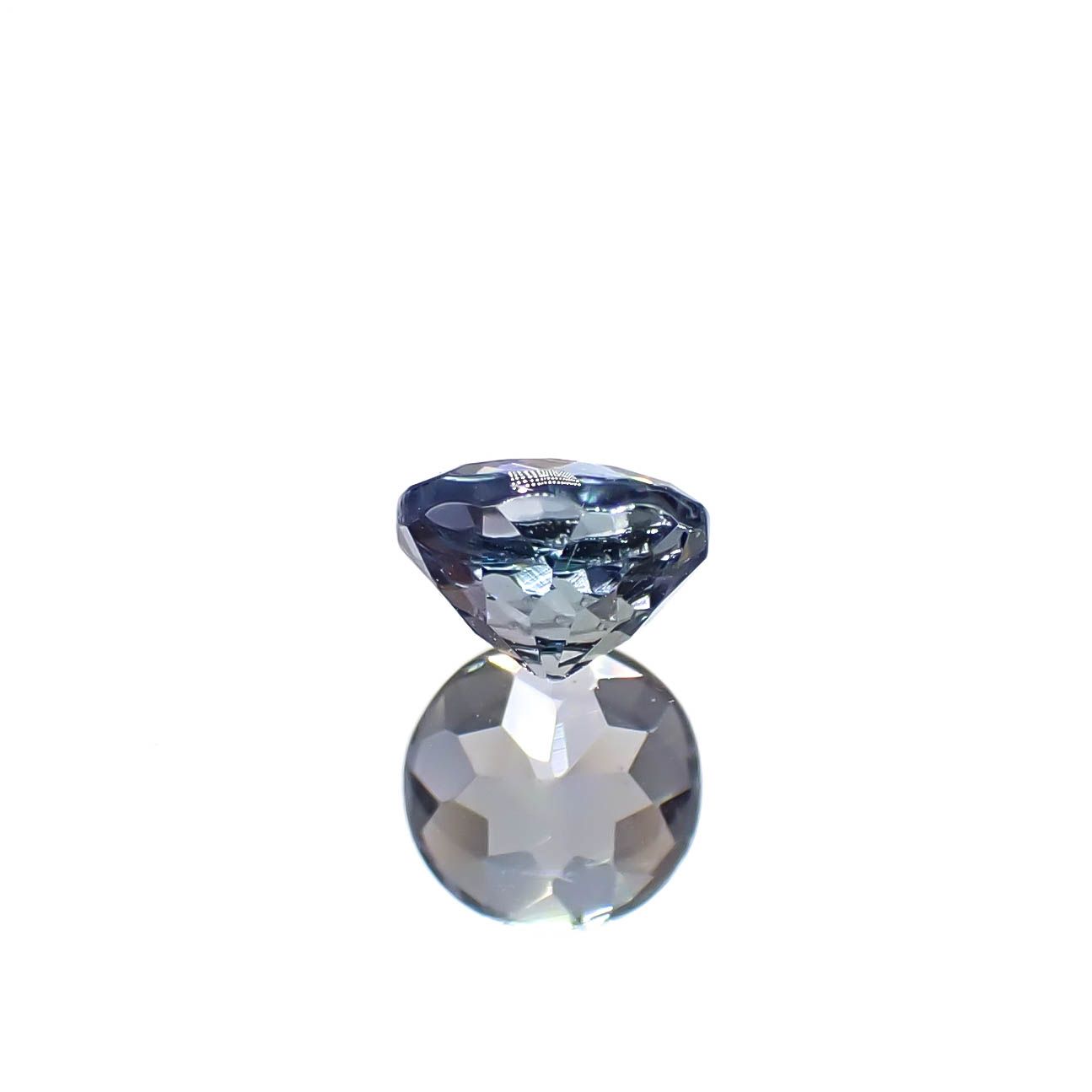 バイカラータンザナイト(宝石名ゾイサイト)タンザニア産 0.42ct 識別済[240828604]4.5x4.5mm前後