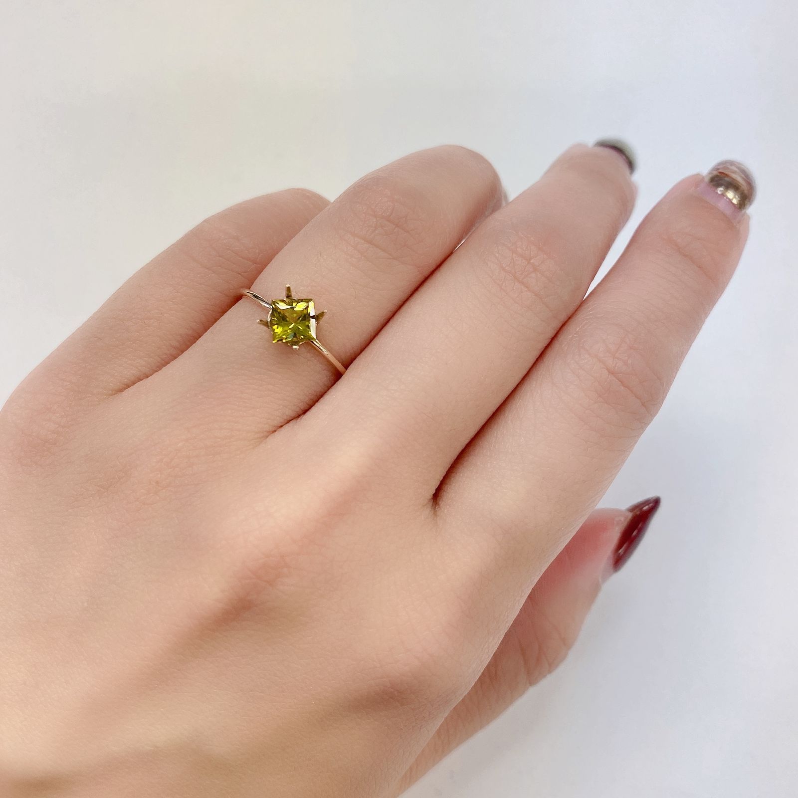 ◇プリンセスカット◇カナリートルマリン(宝石名イエロー