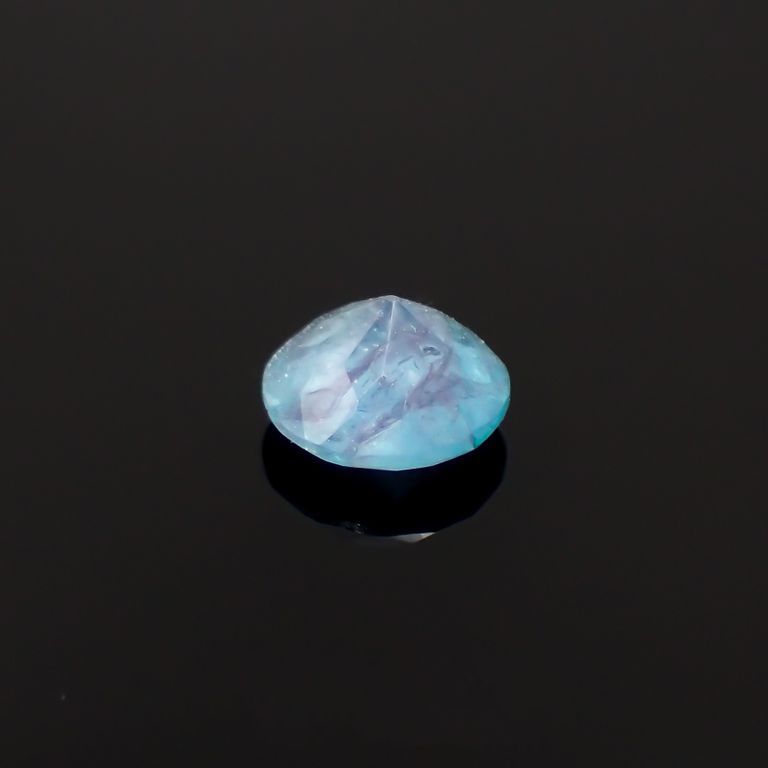 バイカラーパライバトルマリン 非加熱 ブラジル・バターリャ鉱山産 0.40ct[230220472]4.7x4.7mm前後