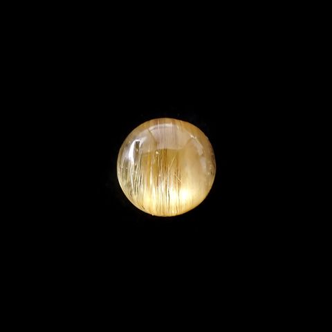ルチルクオーツ キャッツアイ ブラジル産 1.98ct[240427334]7.3x7.2mm前後