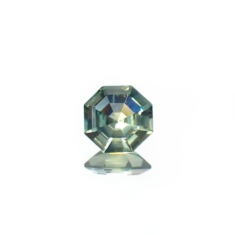 ◇オクタゴンカット◇モンタナサファイア アメリカ・モンタナ州産 0.51ct[240326403]4.9x4.9mm前後