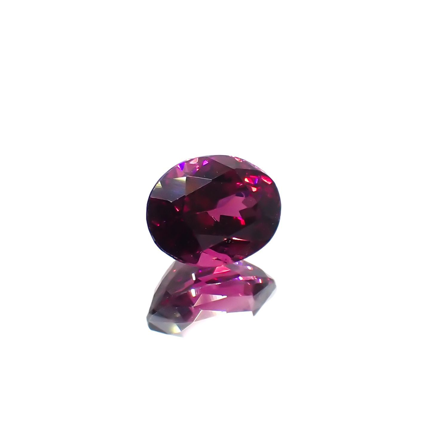 グレープガーネット(宝石名ガーネット)ブラジル産 1.41ct 識別済[220917706]7.1x5.5mm前後