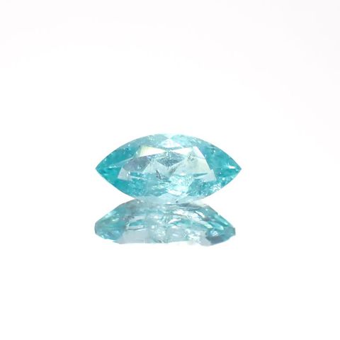 パライバトルマリン(宝石名トルマリン/別名パライバ・トルマリン)ブラジル・キントス鉱山産 ソ付(宝貴協) 0.459ct / 7.6x3.7mm前後 [221018839]