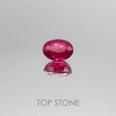 ルビー 非加熱(宝石名ルビー) ミャンマー・モゴック産 0.99ct 識別済[20052358]6.2×4.6mm前後