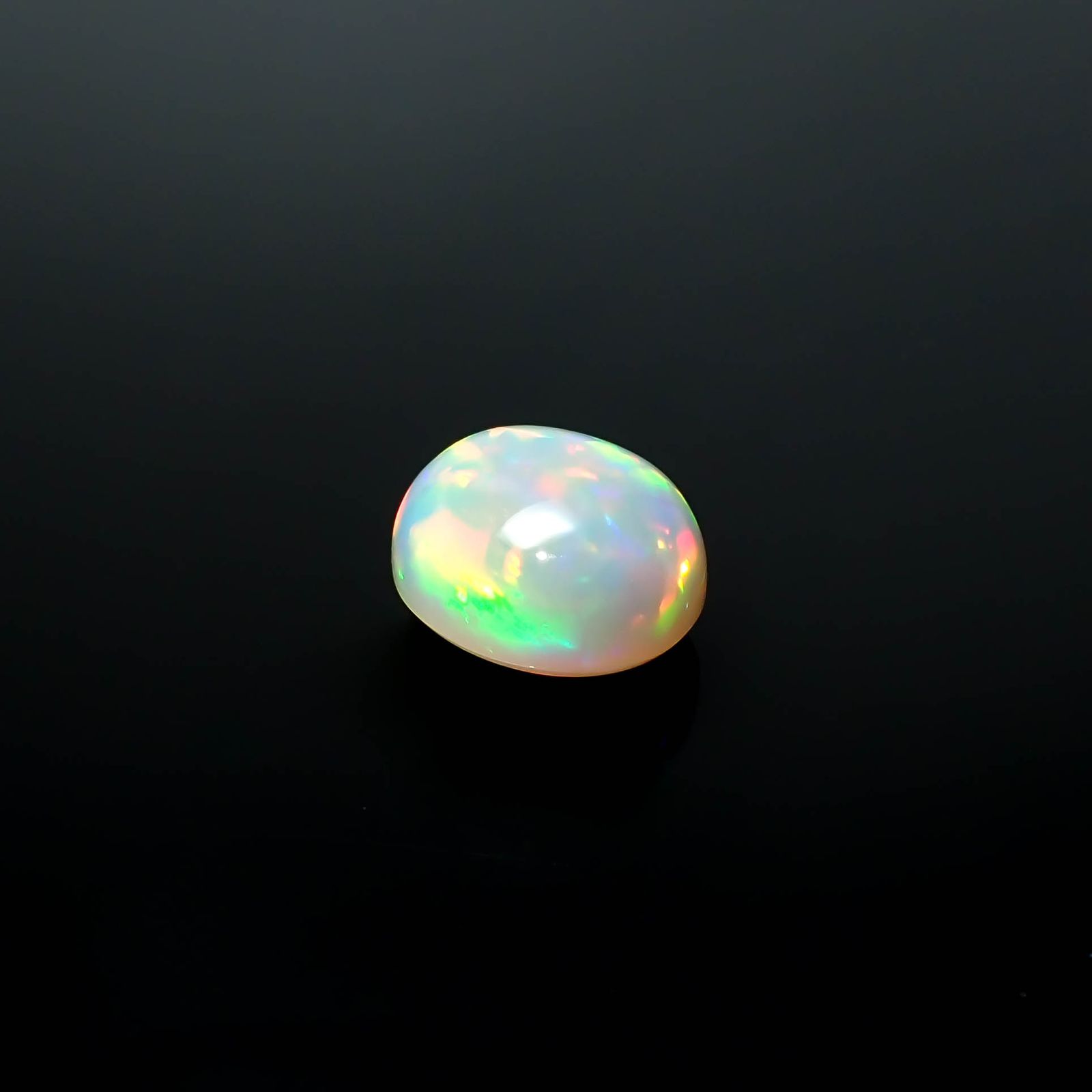 ブラックオパール(宝石名オパール/加熱処理)エチオピア産 6.19ct 識別済[240226260]13x11.7mm前後