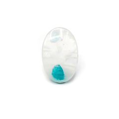 パライバトルマリンインクォーツ ブラジル産 ルース 7.98ct[20062786]19.9×13.1mm前後