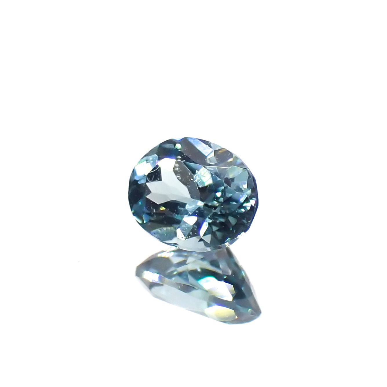 ブルートルマリン(宝石名トルマリン)アフガニスタン産 0.28ct 識別済[230321087]4.7x3.6mm前後