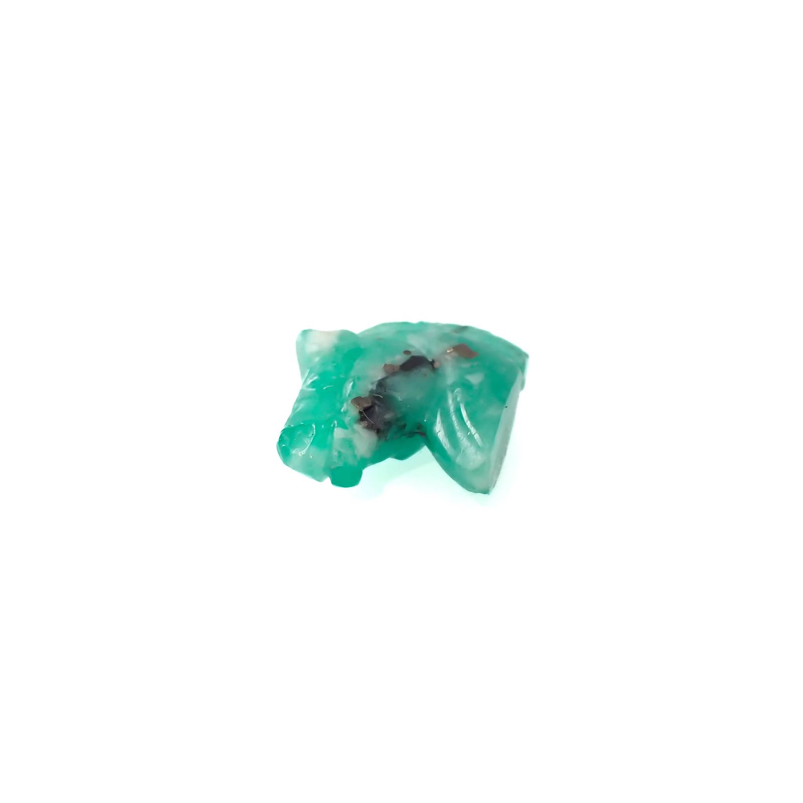 ◇カスタムカット・馬彫刻◇エメラルド コロンビア産 4.53ct[230421699]11.8x13.4mm前後