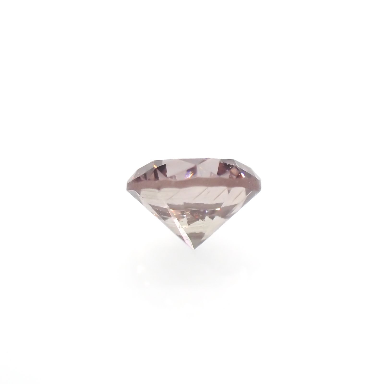 ピンクダイヤモンド (宝石名ダイアモンド)SI-1 / FANCY LIGHT BROWN PINK 0.091ct ソ付(CGL)[220716970]2.74x2.78mm前後