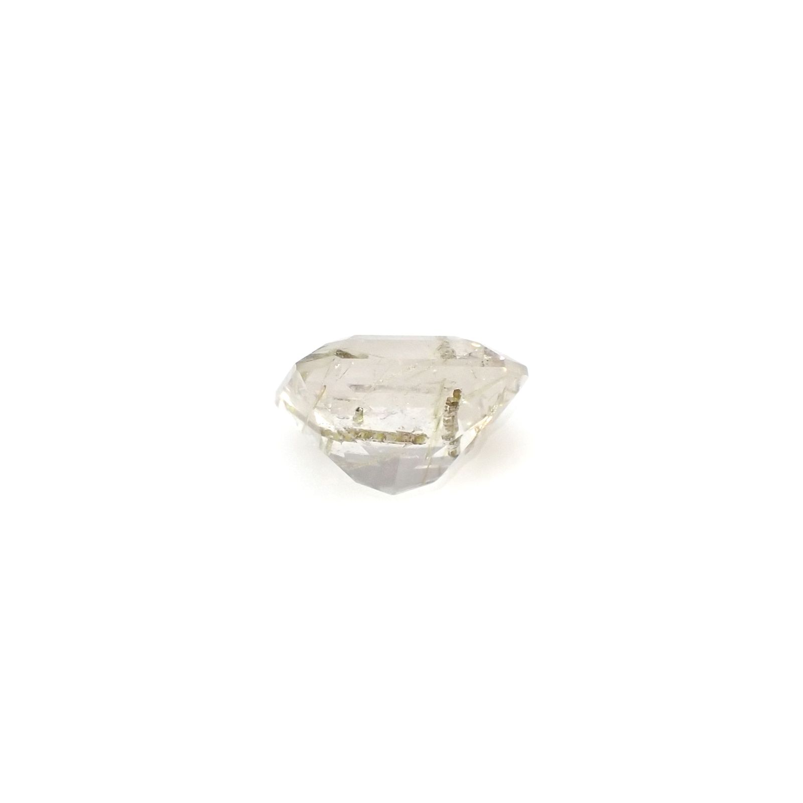 エピドートインクォーツ ブラジル産 3.85ct [240427294]9.7x9.6mm前後