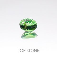 クロムトルマリン(宝石名クロム・トルマリン) タンザニア産 0.37ct 識別済[20096217]5.4×3.9mm前後