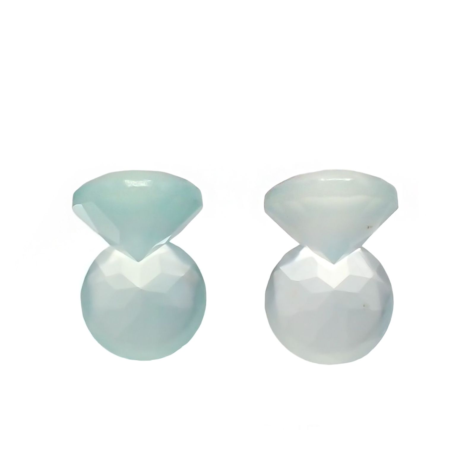 <ランダムセレクト1個販売> アクアプレーズ ラウンドカット 南アフリカ産 0.45ct前後 / 5x5mm前後 [20084663-PAC]