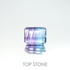 パーティカラーフローライト(宝石名フルオライト)ブラジル産 3.12ct 識別済[220115088]9x7.1mm前後