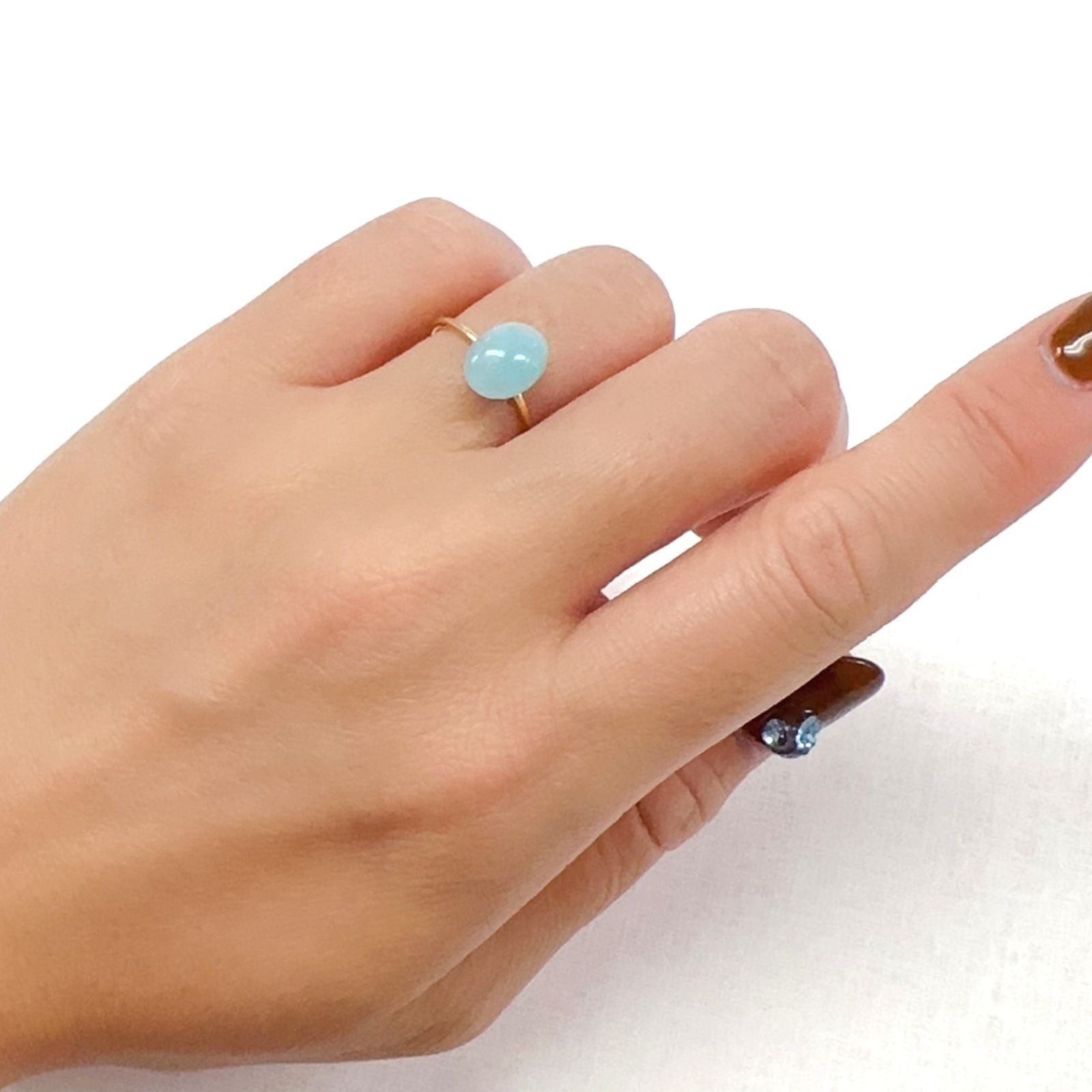 ヘミモルファイト(宝石名ヘミモルファイト)コンゴ産 2.94ct 識別済[231023813]9.5x7.1mm前後