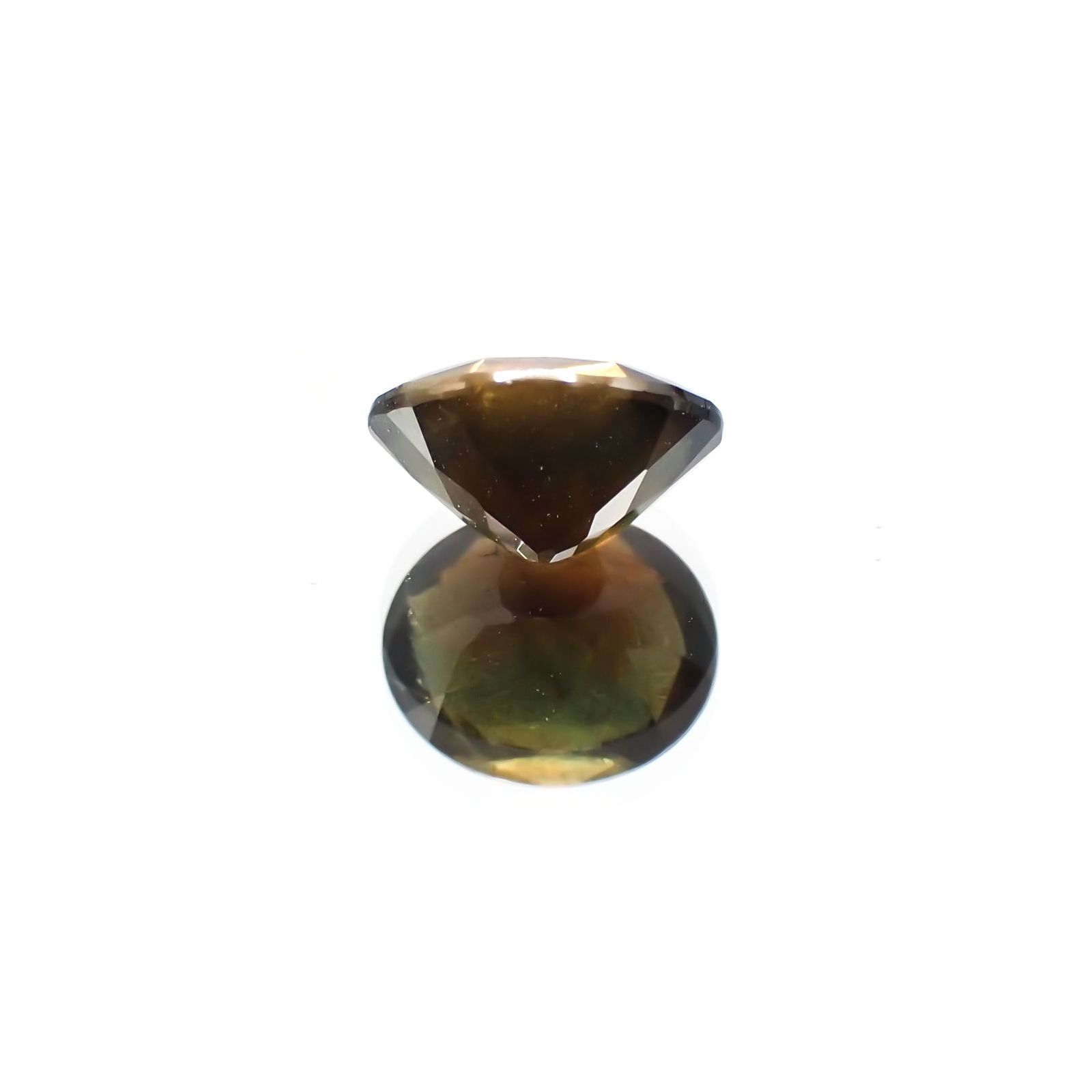 ゴールドシーンサファイア 非加熱(宝石名シーン・サファイア)  ケニア産 1.954ct ソ付(彩珠)[250310224]8.2×6.8mm前後