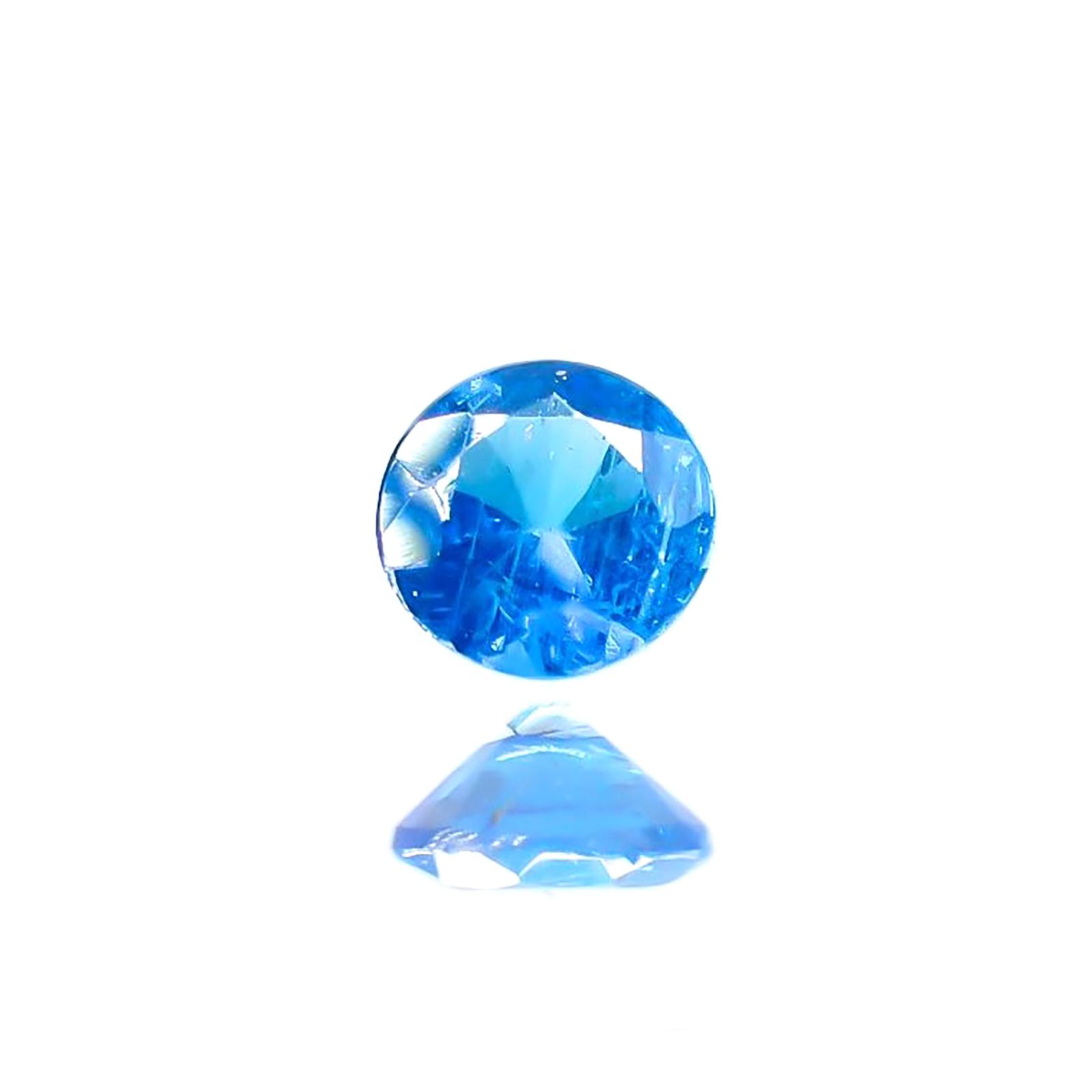 ネオンブルーアパタイト(宝石名アパタイト) ブラジル産 識別済 0.093ct / 2.8x2.8mm前後 [211012574]