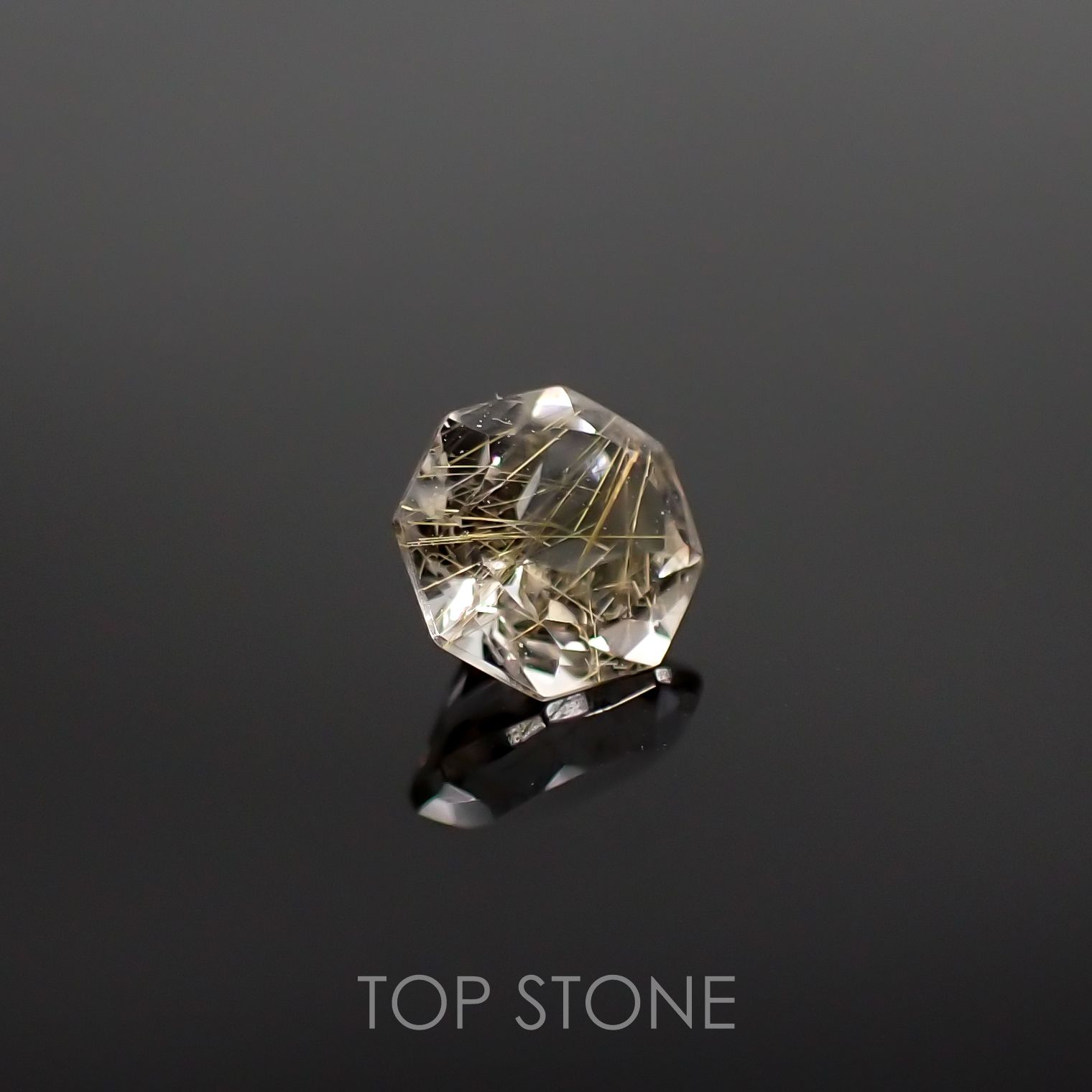 ◇オクタゴンカット◇ルチルクォーツSA ブラジル産 ルース 0.5ct[210611306]5×5mm前後