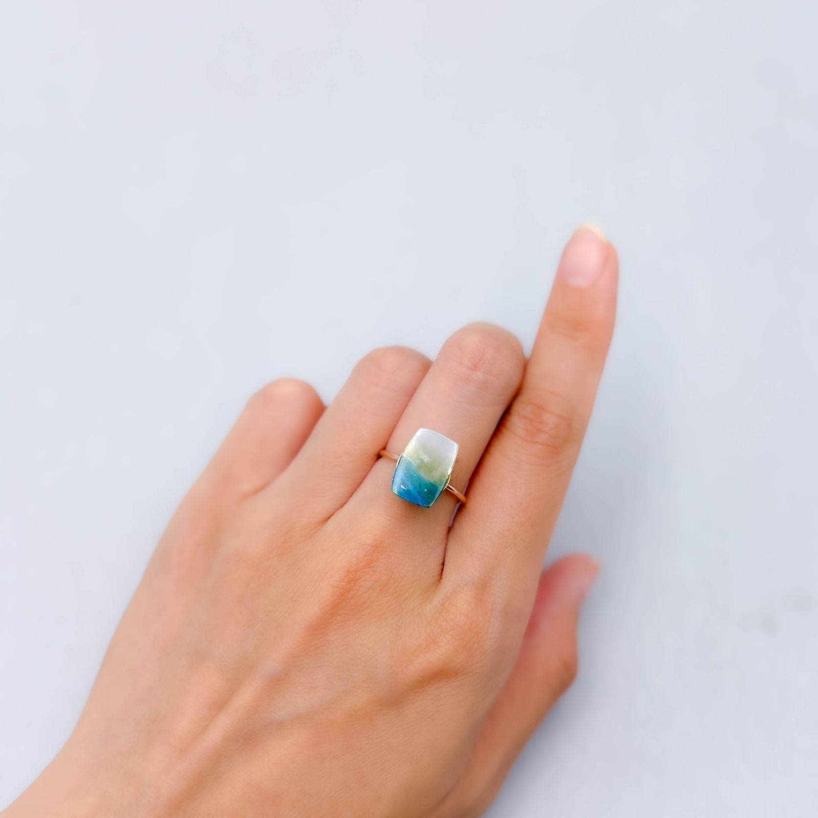 ブルーオパール ペルー産 5.29ct [250730722]13.2x9.2mm前後