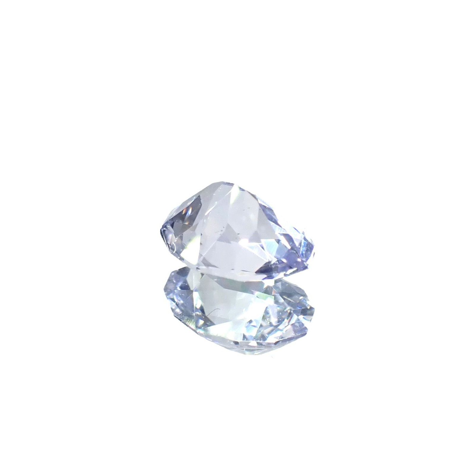 ◇カスタムカット◇アイスラベンダーゾイサイト 非加熱 タンザニア産 0.87ct / 7.3x5.7mm前後 [251031219]