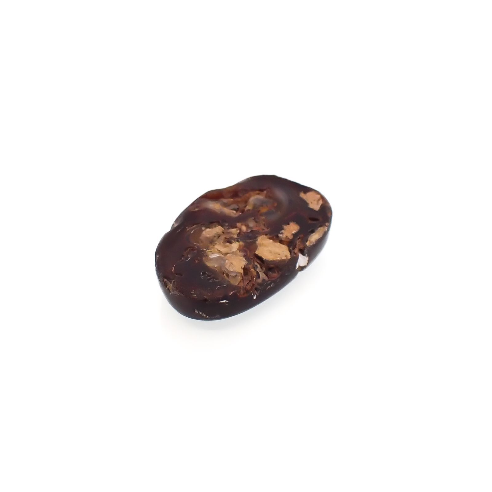 ◇フリーフォーム◇ファイヤーアゲート メキシコ産 3.41ct[220917769]12.7x8.8mm前後
