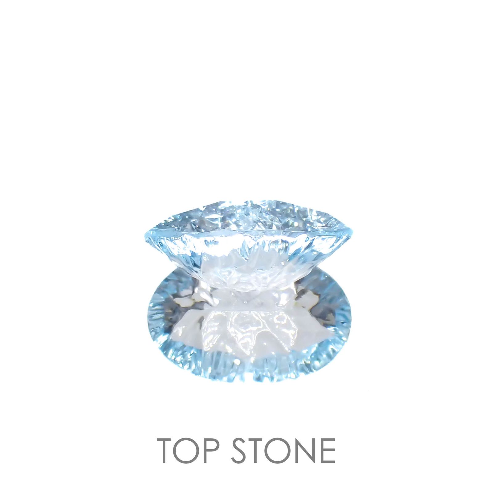 ◇カスタムカット◇ブルートパーズ ブラジル産 3.60ct[221219340]12.1x8.1mm前後