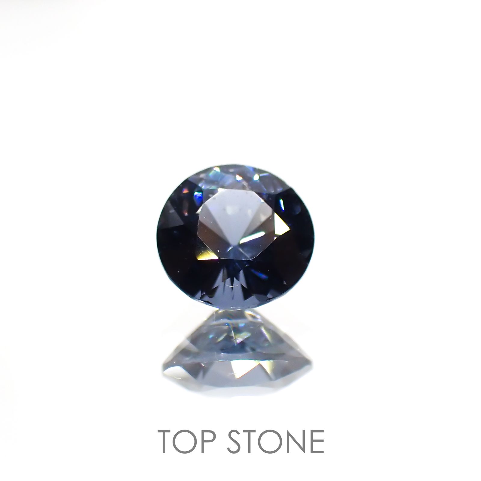 ブルーグレイッシュスピネル(宝石名スピネル) ビルマ産 0.78ct 識別済[210913456]5.7×5.7mm前後