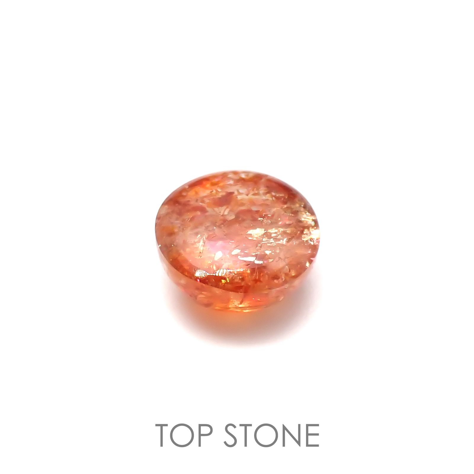 イリュージョンサンストーン(宝石名フェルドスパー) タンザニア産 2.17ct 識別済[210812308]7.9×7.9mm前後