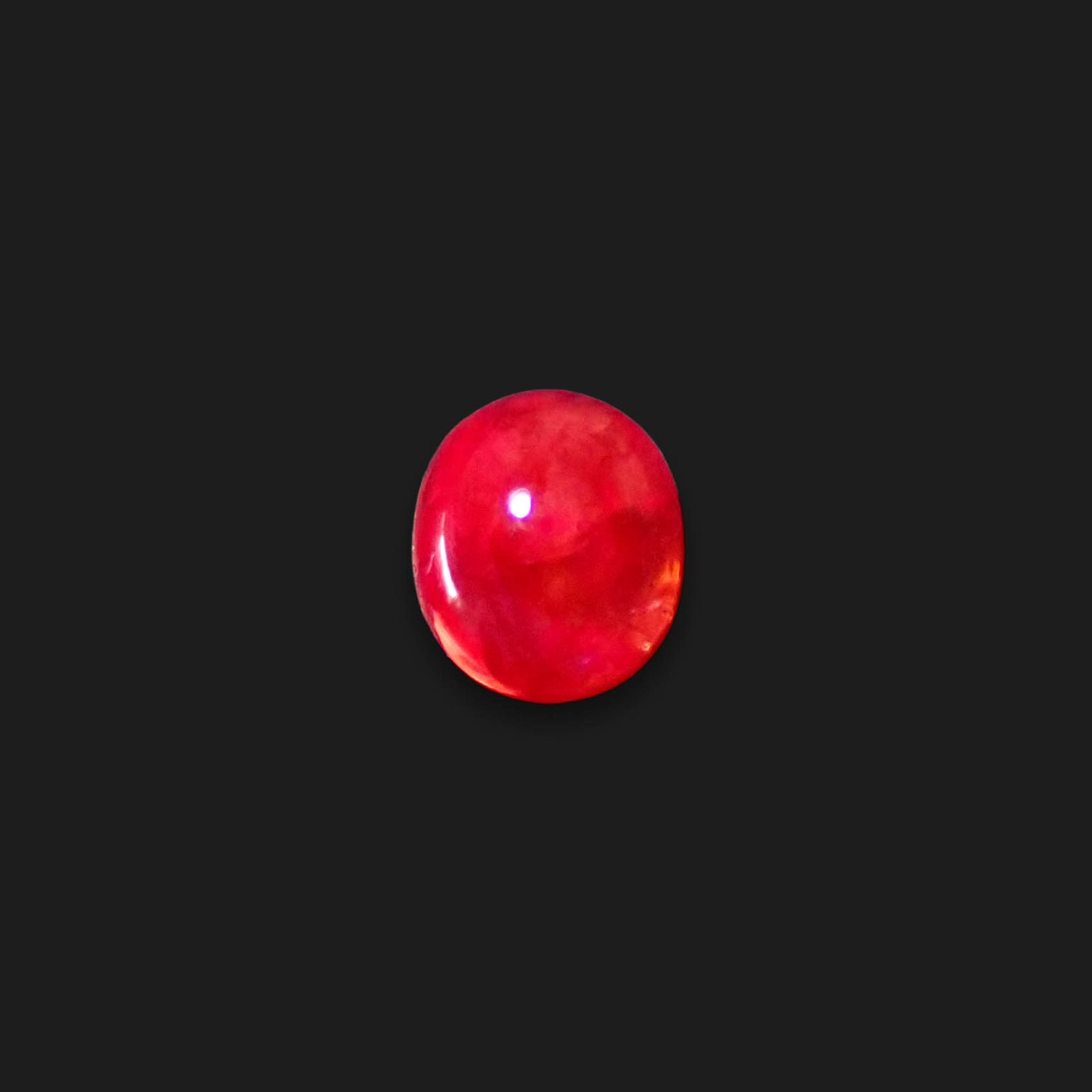 オレンジスピネル(宝石名スピネル)ビルマ産 1.33ct 識別済[250530344]6.9x5.8mm前後