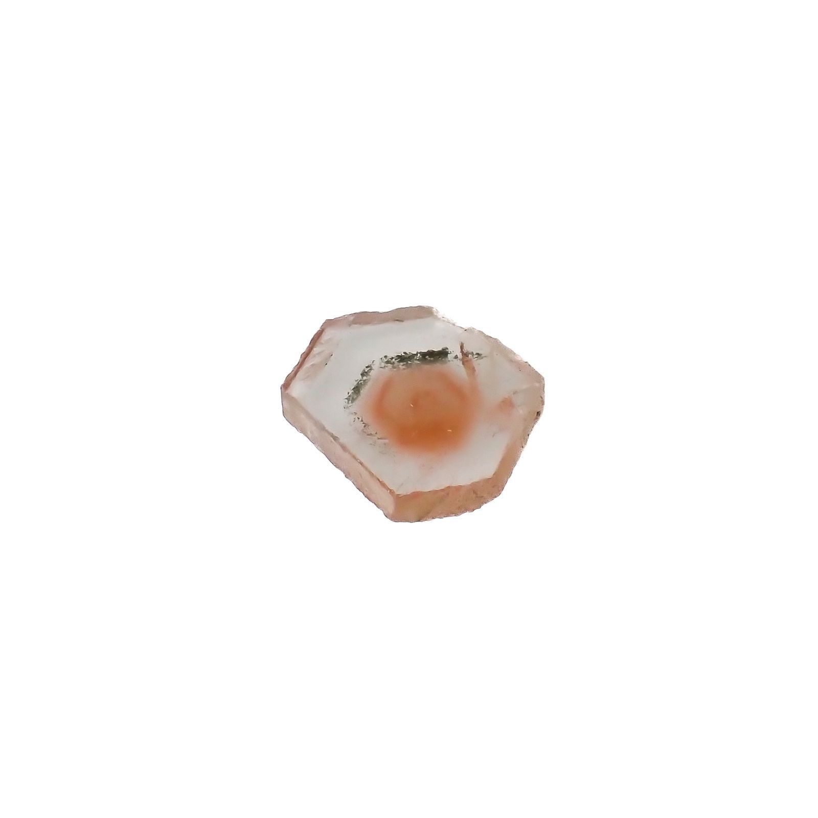 ファントムクォーツ 原石スライス ブラジル産 5.07ct[220716809]12.1x15.9mm前後