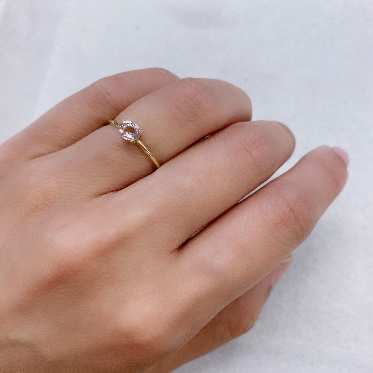 ピンクサファイア(宝石名ピンク・サファイア) マダガスカル/スリランカ産 0.51ct 識別済[210712557]4.9×4.1mm前後