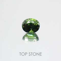 グリーンジルコン(宝石名ジルコン) スリランカ・カンボジア産 1.86ct 識別済[21038610]7.2×6.1mm前後