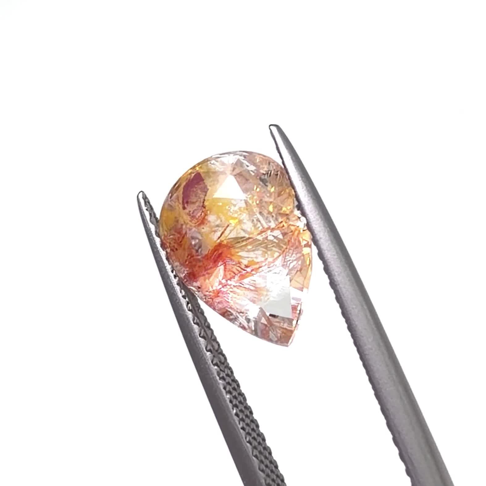 オーロラクォーツ ブラジル産 3.21ct / 11.7x8.7mm前後 [260331891