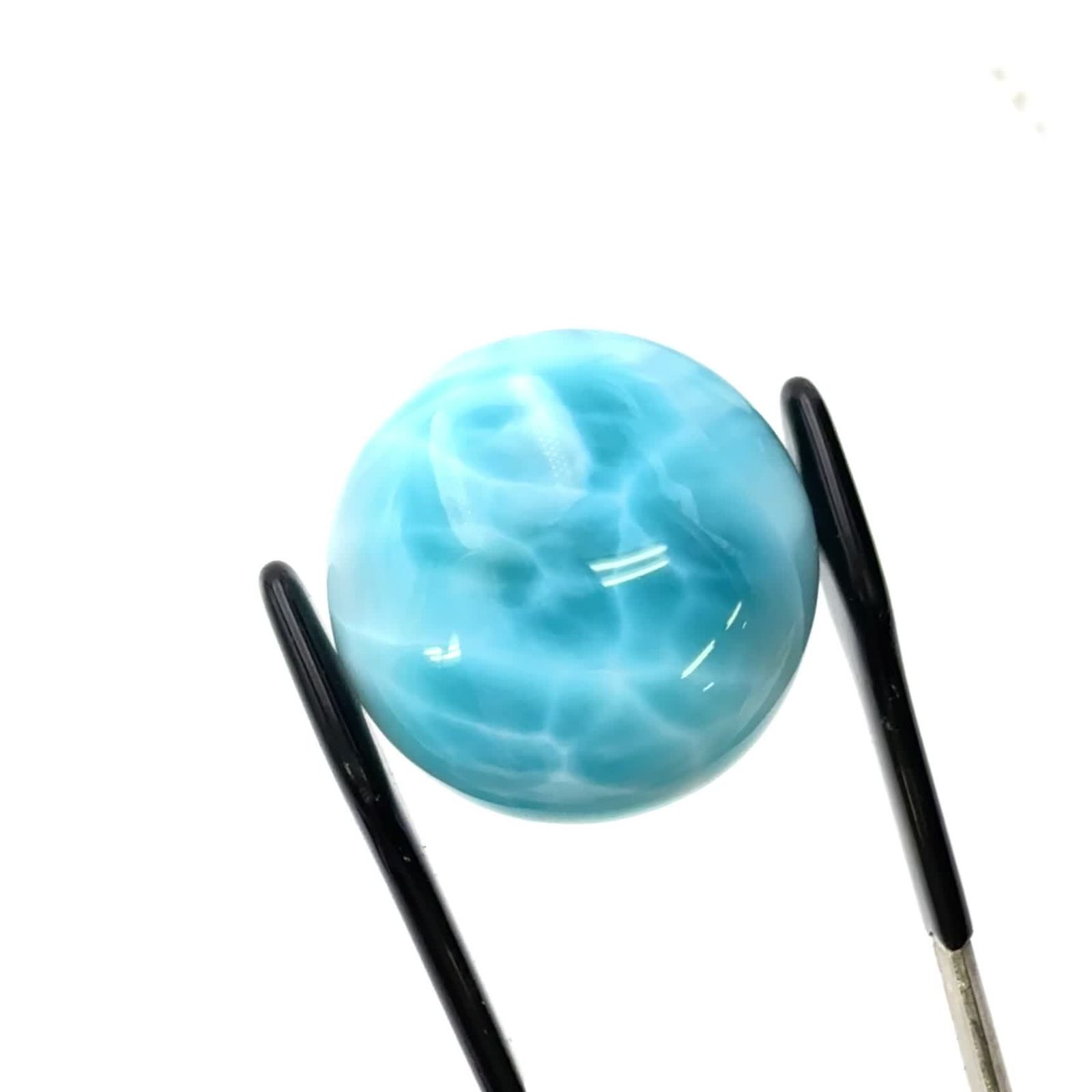 ラリマーシャトヤンシー入り♡ ドミニカ共和国産 ラリマー ドミニカ共和国産 51.05ct [250630542]23.4x23.3mm前後