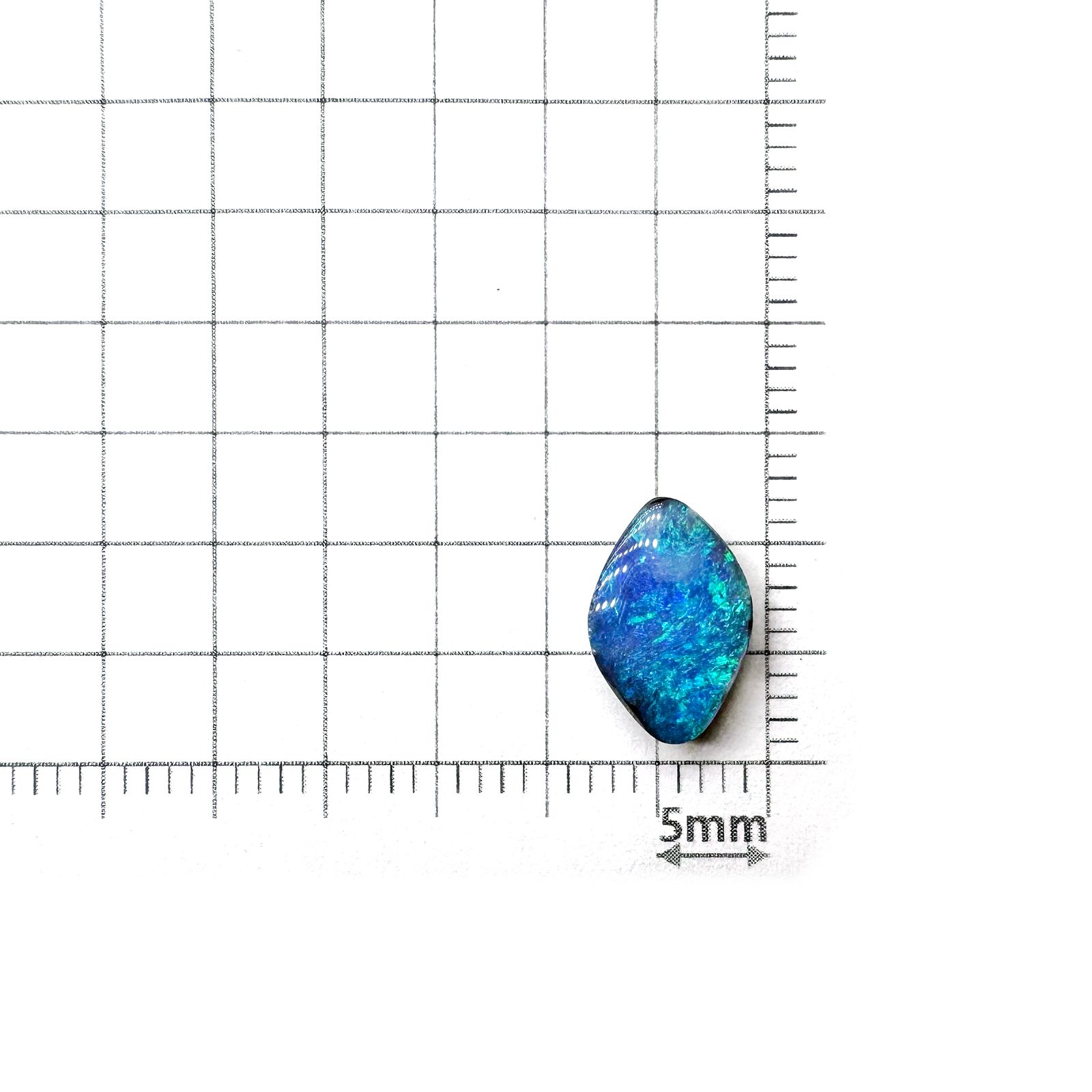 ボルダーオパール 原石磨き オーストラリア産 1.99ct[240226201]10.6x7.2mm前後