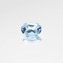 アクアマリン サンタマリアカラー(宝石名アクアマリン)モザンビーク産 0.44ct 識別済[220817250]6.2x4.2mm前後