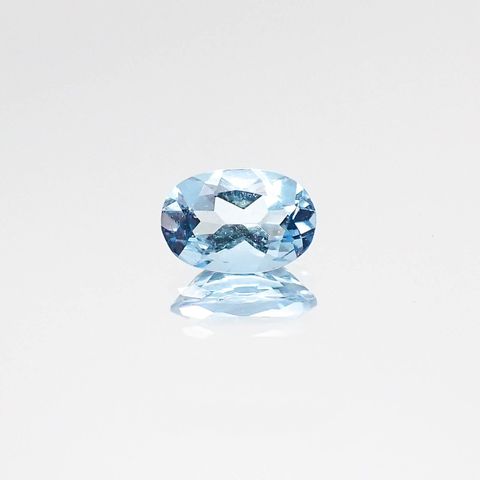 アクアマリン サンタマリアカラー(宝石名アクアマリン)モザンビーク産 0.44ct 識別済[220817250]6.2x4.2mm前後